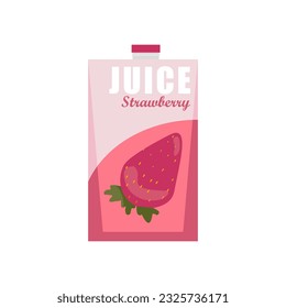 Juice box vector illustration. Fresh natural fruit drink. Vitamin healthy cardboard