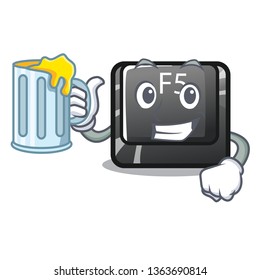 With juice button f5 in the shape cartoon
