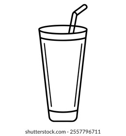 Juice can or glass vector icon on white backgrount