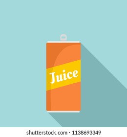 Juice can icon. Flat illustration of juice can vector icon for web design