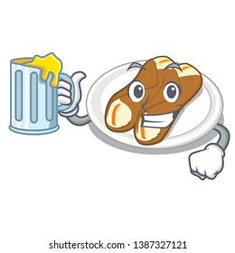 With juice cannoli isolated with in the character