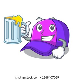 With juice cap character in the shape funny