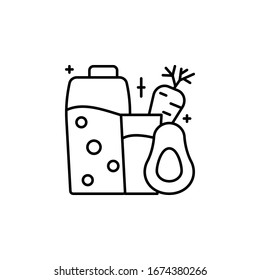 Juice, carrot, avocado icon. Simple line, outline vector elements of luxury life for ui and ux, website or mobile application