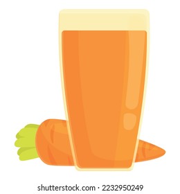 Juice carrot icon cartoon vector. Drink bottle. Fresh juice