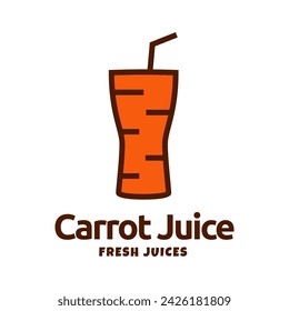 Juice carrot logo, fresh carrot drink logo design vector template isolated on white background.