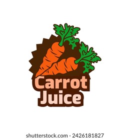 Juice carrot logo, fresh carrot drink logo design vector template isolated on white background.