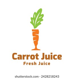 Juice carrot logo, fresh carrot drink logo design vector template isolated on white background.