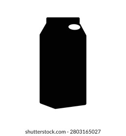 Juice Carton Beverage Packaging Solid Silhouette Icon Design Collection