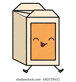 juice carton box kawaii character