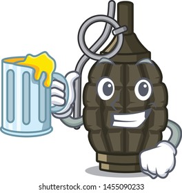 With juice cartoon grenade a in the bag