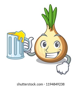 With juice cartoon ripe yellow onion for cooking