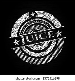 Juice chalk emblem written on a blackboard