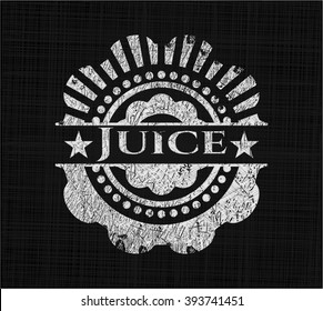 Juice chalkboard emblem written on a blackboard
