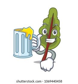 With Juice chard mascot cartoon style