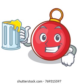 With juice Christmas ball character cartoon