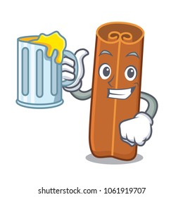 Juice cinnamon mascot cartoon style