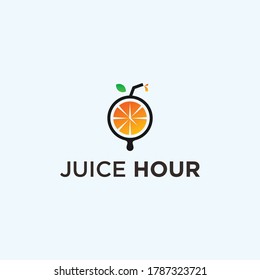 Juice clock logo. clock icon