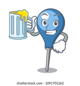 With juice clyster mascot cartoon style