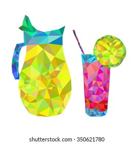 Juice and cocktail with lime