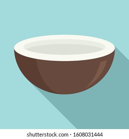 Juice coconut icon. Flat illustration of juice coconut vector icon for web design