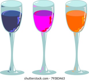 juice and cola glass