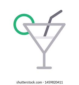 juice colour line vector icon