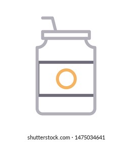 juice colour line vector icon