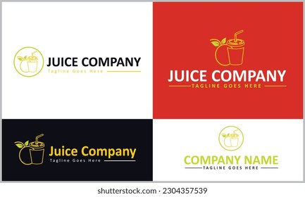 Juice Company Logo Design Template