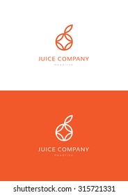 Juice company logo template.