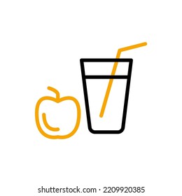 juice concept line icon. Simple element illustration. juice concept outline symbol design.