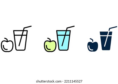 juice concept line icon. Simple element illustration. juice concept outline symbol design.
