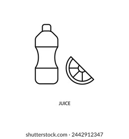 juice concept line icon. Simple element illustration. juice concept outline symbol design.