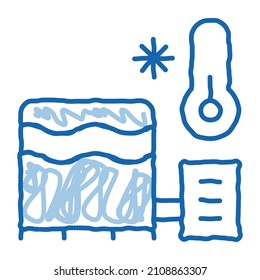 juice cooling sketch icon vector. Hand drawn blue doodle line art juice cooling sign. isolated symbol illustration