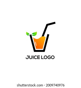 Juice creative logo abstrack vector icon symbol concept