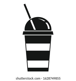 Juice cup icon. Simple illustration of juice cup vector icon for web design isolated on white background