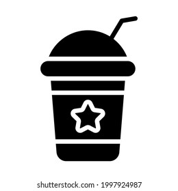Saft-Tasse, Saft-Glyphe-Symbol, Vektordesign usa Unabhängigkeit Tag Symbol.