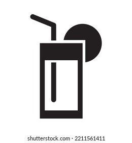 juice cup icon vector design template