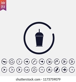 juice cup icon vector illustration .arrow icons set