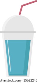 Saft in Tasse, Vektorgrafik auf weißem Hintergrund.