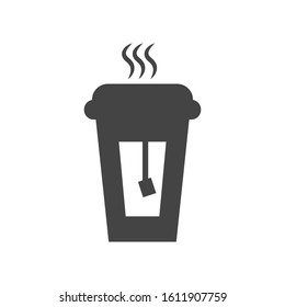 Juice cup vector icon flat design with white background