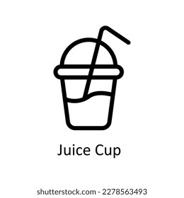 Juice Cup Vector       outline Icons. Simple stock illustration stock