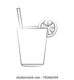 juice cup wit lime garnish icon image 