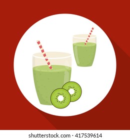 juice design. glass icon. drink concept, vector illustration