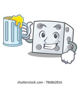 With juice dice character cartoon style
