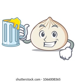 With Juice dimsum mascot cartoon style
