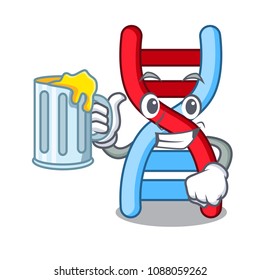 With juice dna molecule mascot cartoon