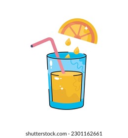 Juice doodle filled outline vector icon. EPS 10 file