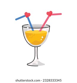Sticker del vector del doodle de jugo. archivo EPS 10