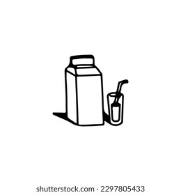  juice drink doodle illustration vector
