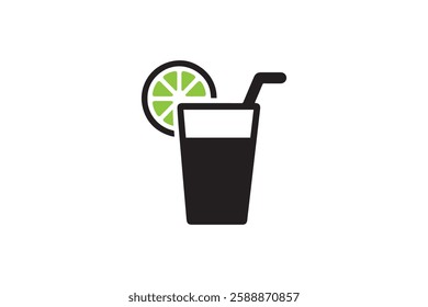 juice drink glass icon vector silhouette isolated in white background